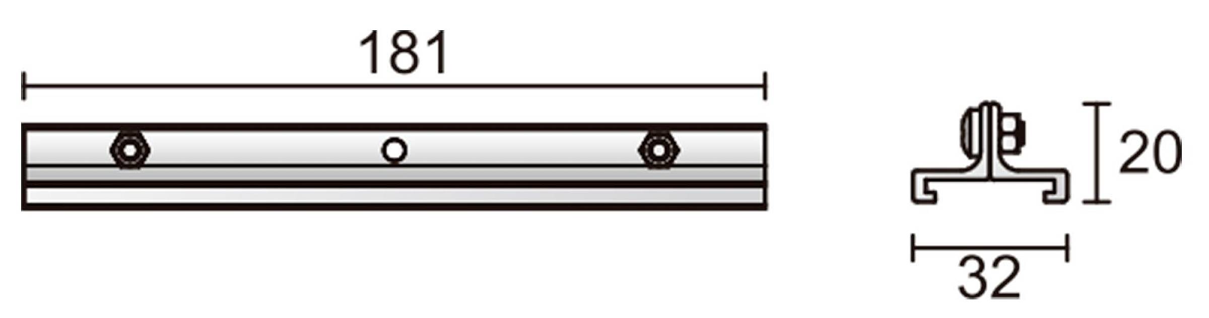 Deko Light 710058 D Line Abhängeverbindungswinkel Hochvolt-Schienensystem-Komponente Stromschiene 3phasig Grau