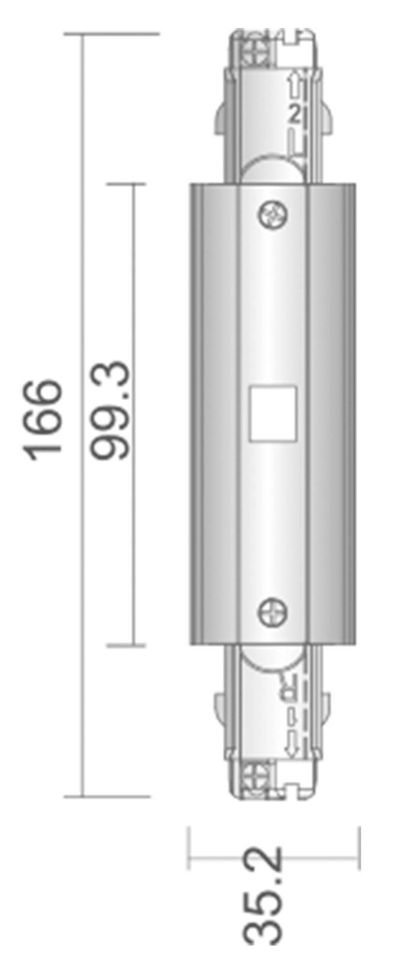 Deko Light 710042 D Line elektrischer Längsverbinder, Einspeisemöglichkeit links-rechts Hochvolt-Schienensystem-Komponente