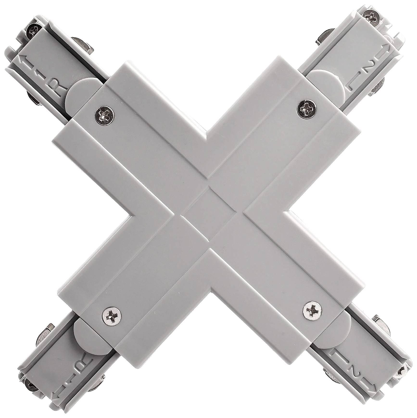 Deko Light 710034 D Line X-Verbinder links-links-rechts-rechts Hochvolt-Schienensystem-Komponente Stromschiene 3phasig Grau