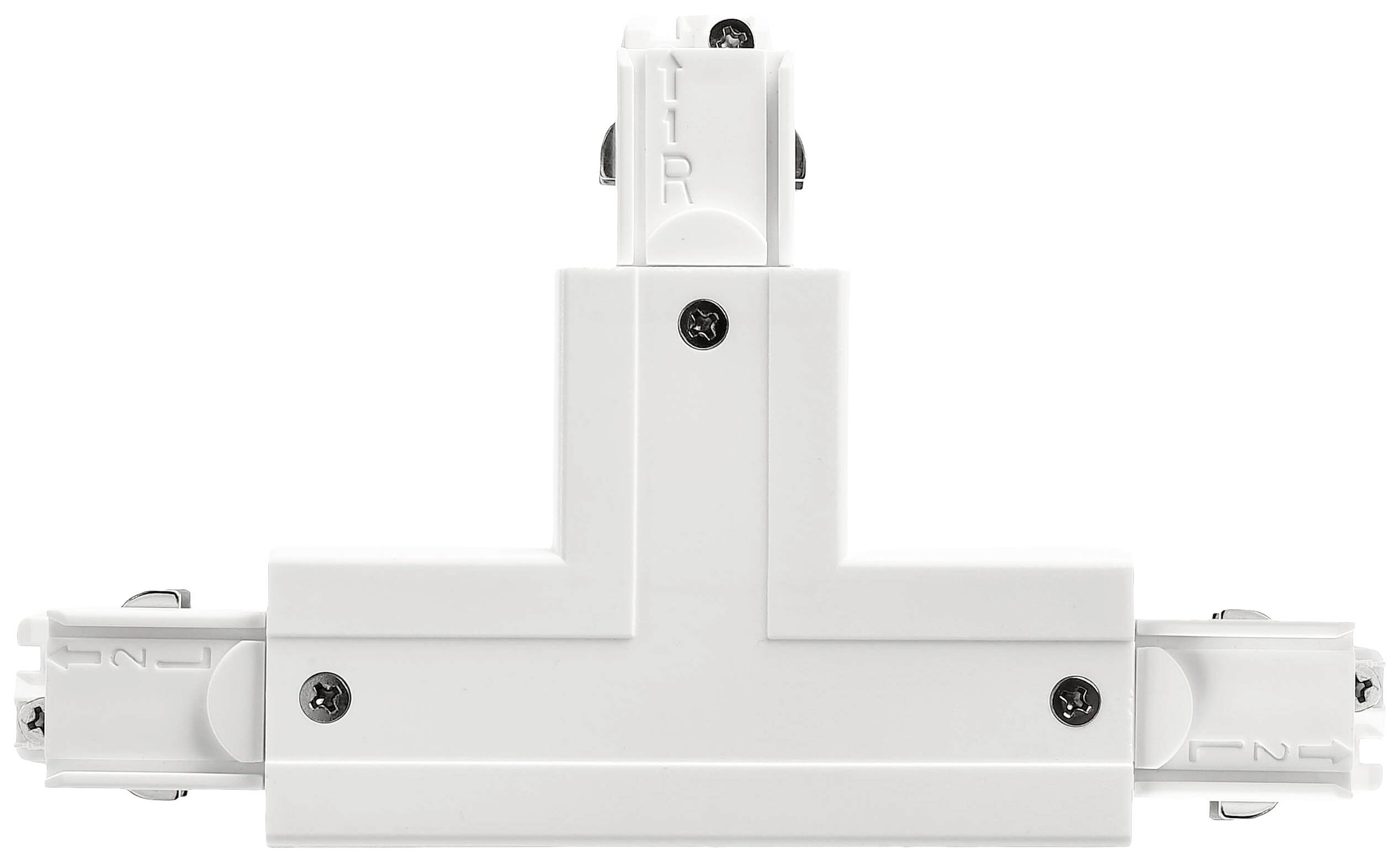 Deko Light 710030 D Line T-Verbinder rechts-rechts-links mit Wechselmechanik Hochvolt-Schienensystem-Komponente Stromschiene 3phasig Weiß