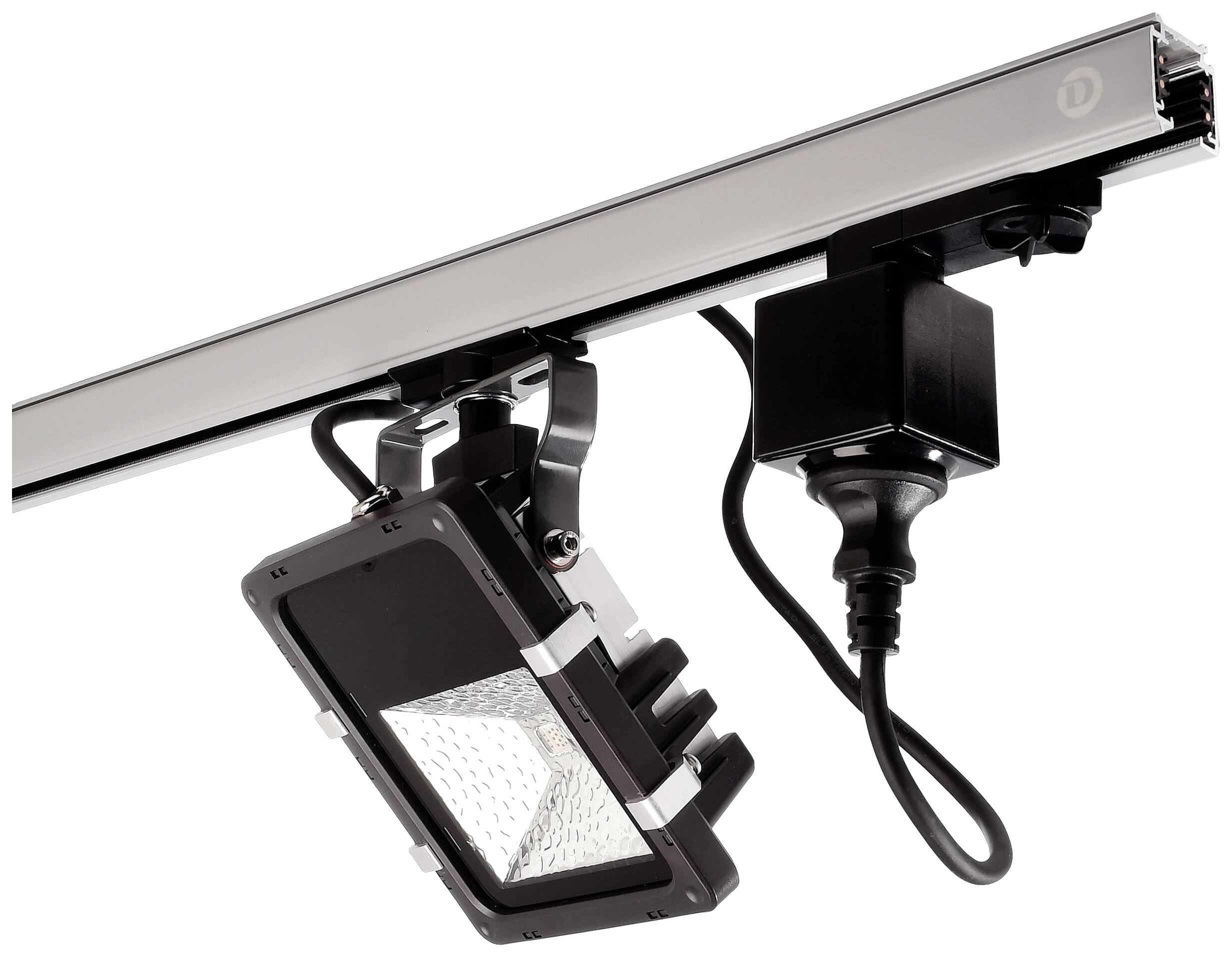 Deko Light 710026 D Line Steckdosenadapter Hochvolt-Schienensystem-Komponente Stromschiene 3phasig Schwarz