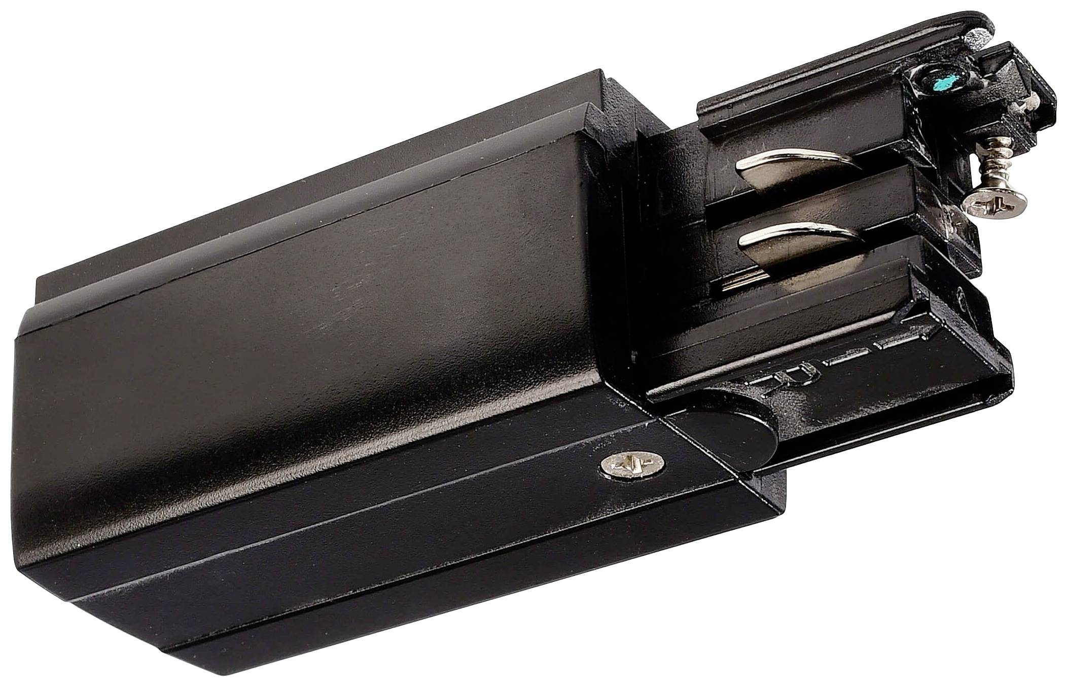 Deko Light 710014 D Line elektrischer Einspeiser rechts Hochvolt-Schienensystem-Komponente Stromschiene 3phasig Schwarz