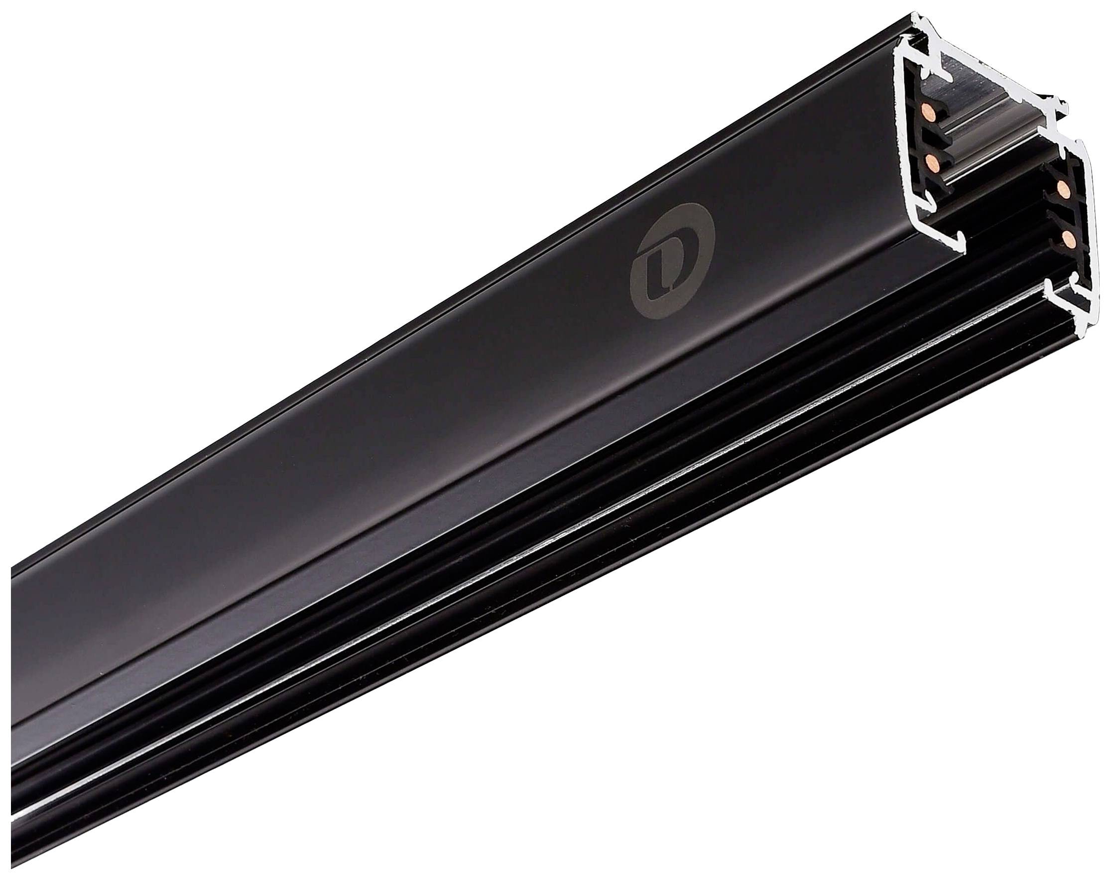 Deko Light 710005 D Line Aufbaustromschiene 2m Hochvolt-Schienensystem-Komponente Stromschiene 3phasig Schwarz