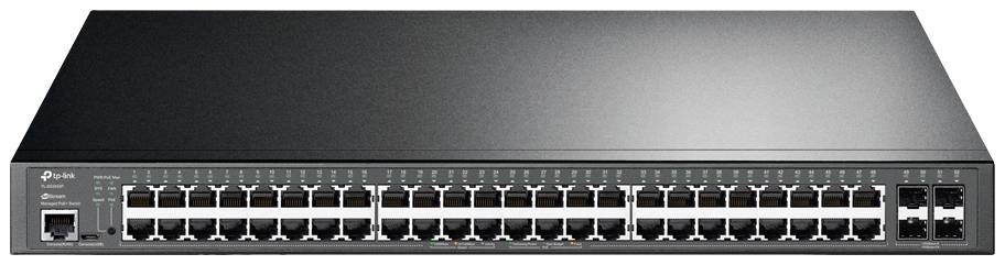 Ein Netzwerk-Switch mit 48 Ports, geeignet für Unternehmensnetzwerke.