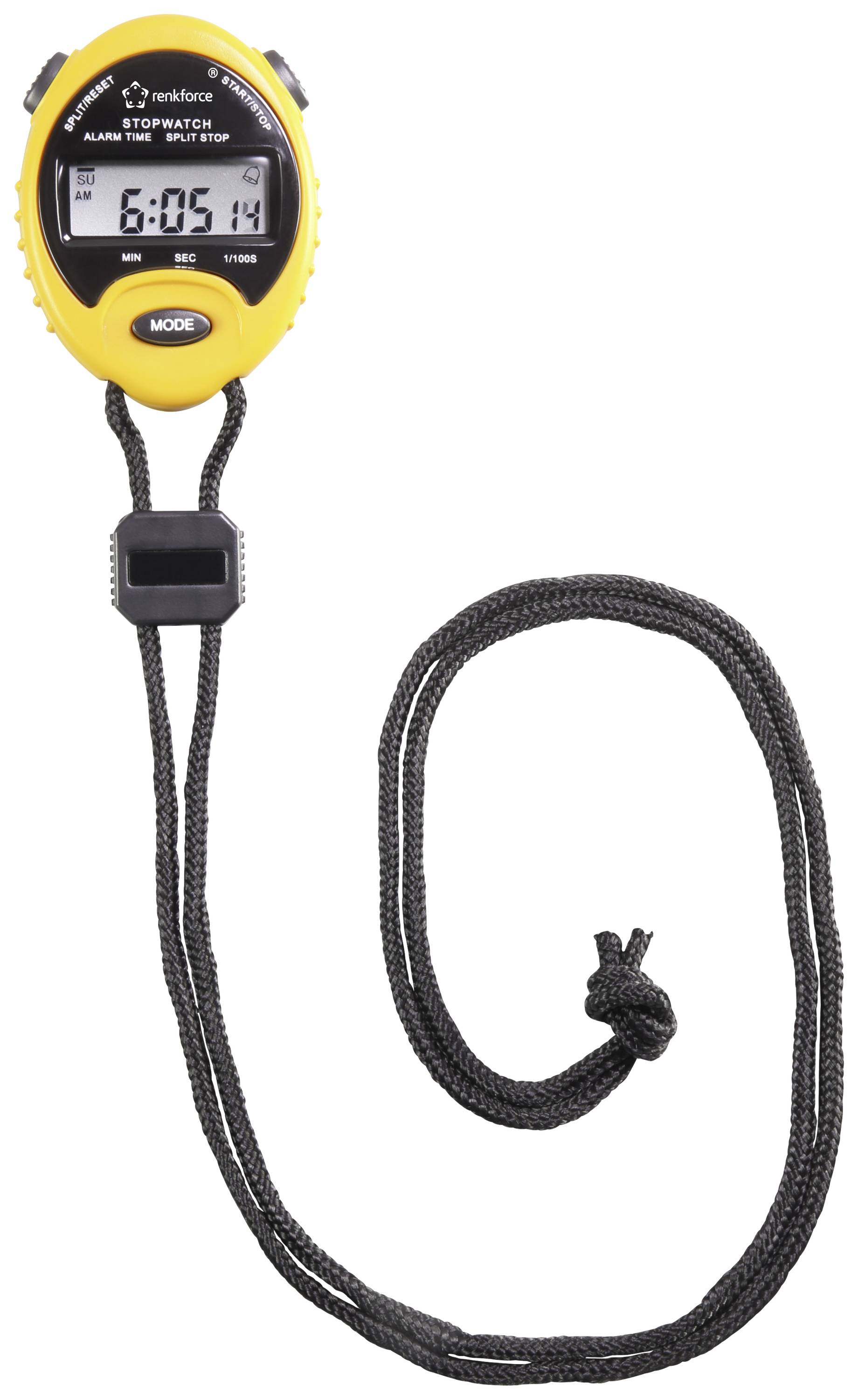 Renkforce RF-SW-140 Stoppuhr digital Gelb, Schwarz
