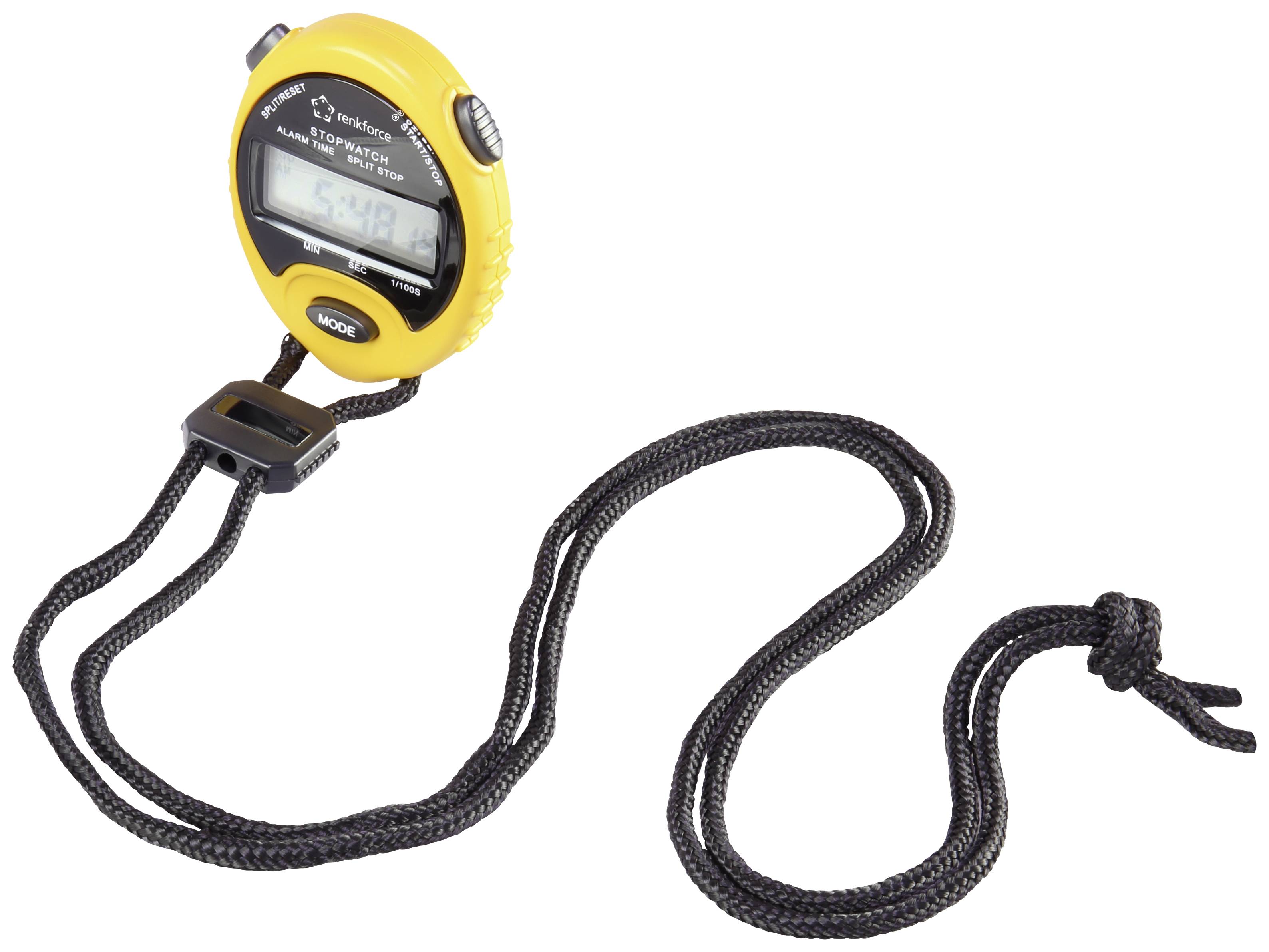 Renkforce RF-SW-140 Stoppuhr digital Gelb, Schwarz