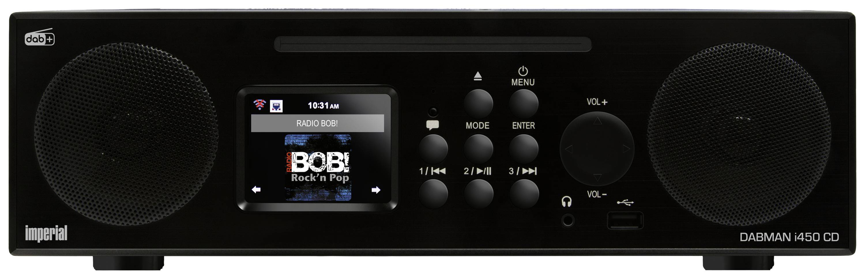 Imperial DABMAN i450 CD Küchenradio DAB+, Internet, UKW CD, USB, Bluetooth® Spotify Schwarz