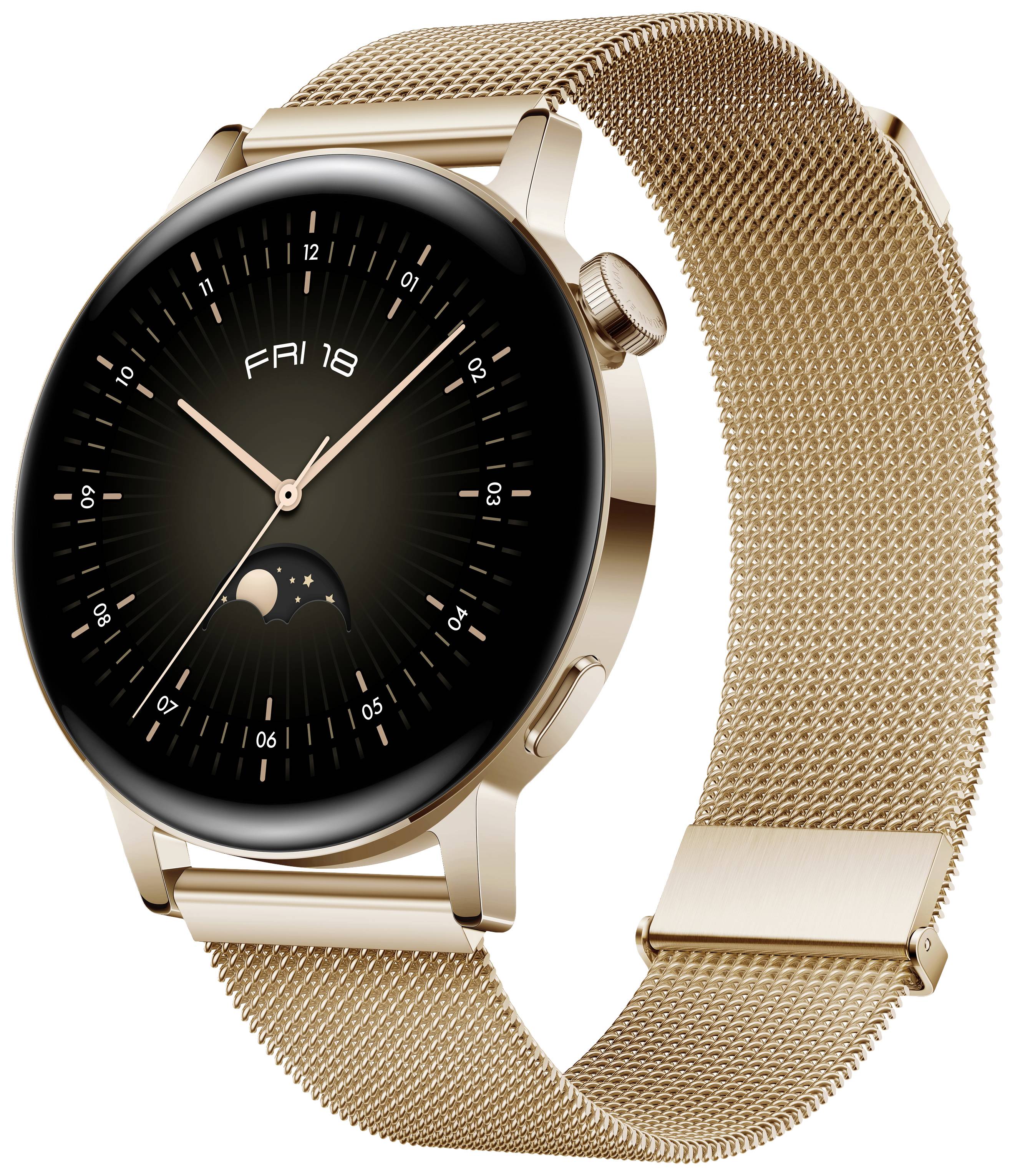 HUAWEI Watch GT3 Fitness-Tracker 42 mm Uni Stahl, Gold