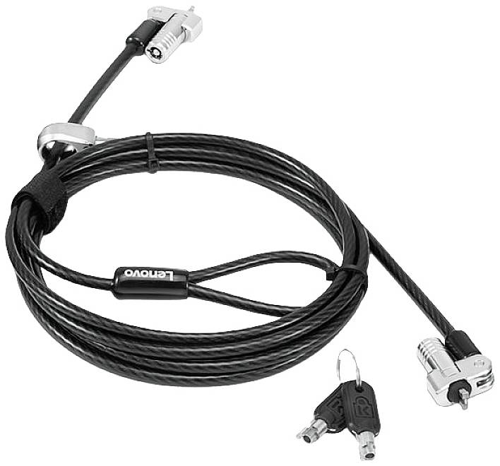 Lenovo Laptopschloss Schlüsselschloss inkl. 2 Schlüssel 1800 mm NanoSaver Twin Head