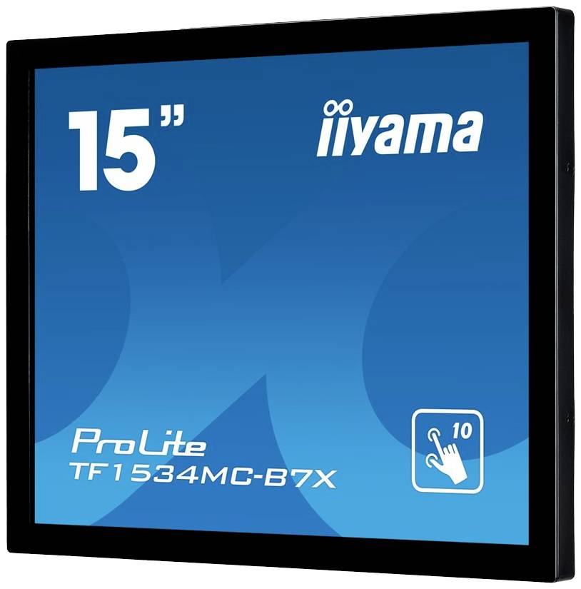 Ein 15-Zoll-Iiyama-Touchscreen-Monitor mit der Modellnummer 'ProLite TF1534MC-B7X' wird angezeigt.