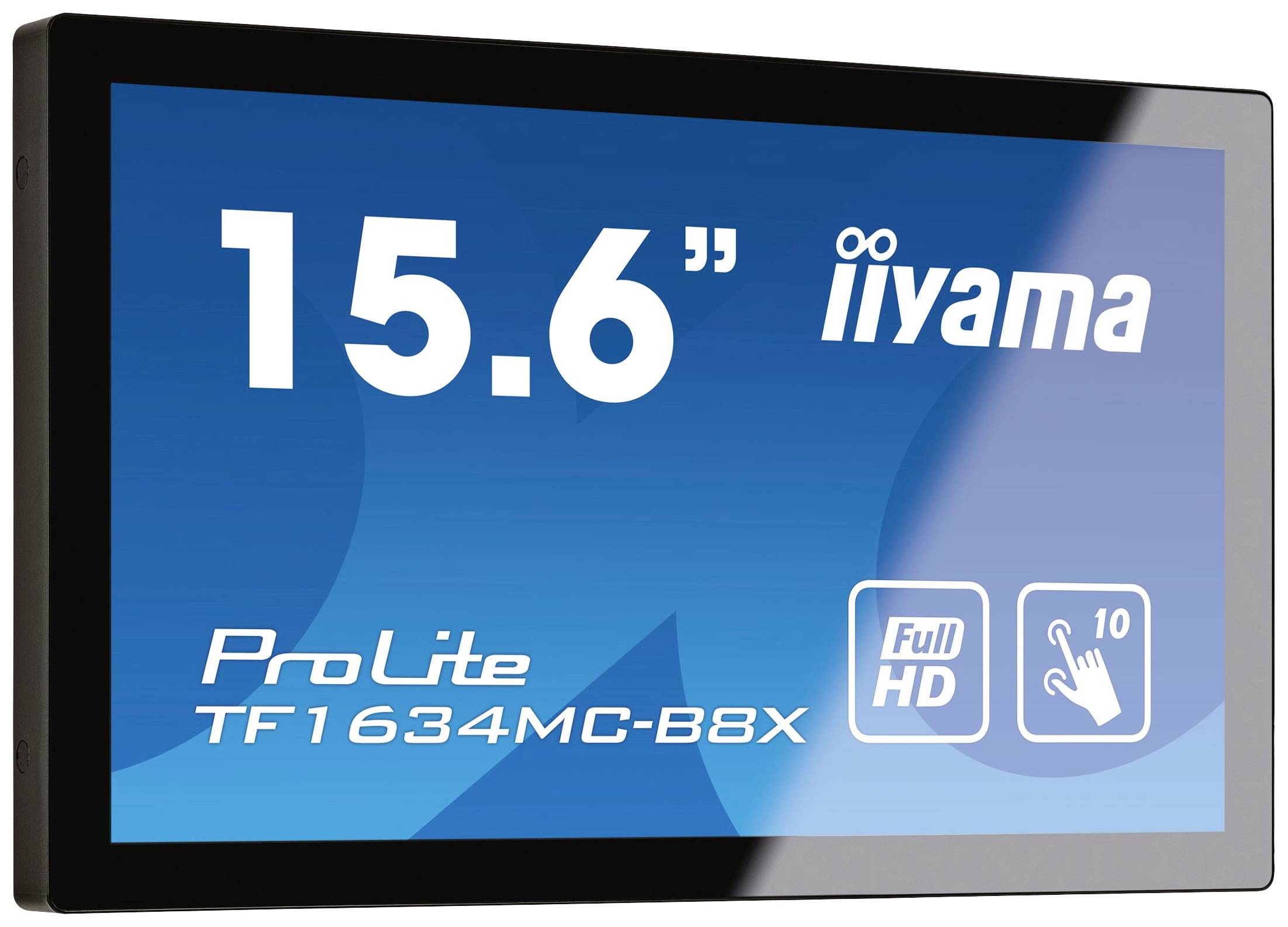 Iiyama ProLite TF1634MC-B8X LED-Monitor EEK F (A - G) 39.6 cm (15.6 Zoll) 1920 x 1080 Pixel 16:9 25 ms DisplayPort, VGA, HDMI®, USB IPS LED