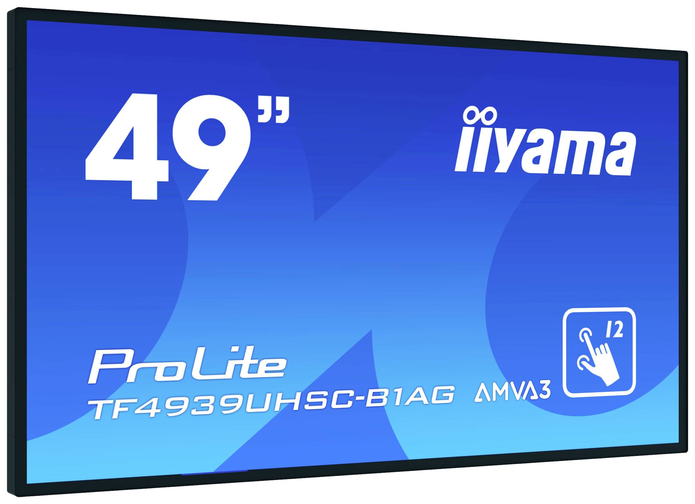 Iiyama ProLite TF4939UHSC-B1AG Large Format Display EEK: G (A - G) 124.5 cm (49 Zoll) 3840 x 2160 Pixel 24/7 Lautsprecher integriert, Portrait