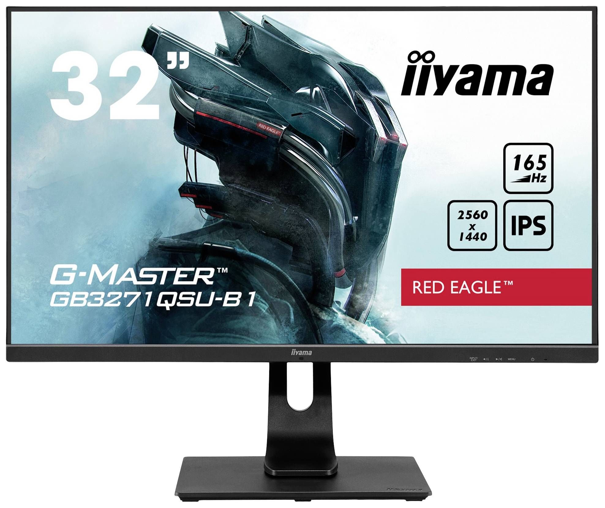 Iiyama G-MASTER Red Eagle GB3271QSU-B1 Gaming Monitor EEK F (A - G) 80 cm (31.5 Zoll) 2560 x 1440 Pixel 16:9 1 ms HDMI®, DisplayPort, USB-A (USB 3.0