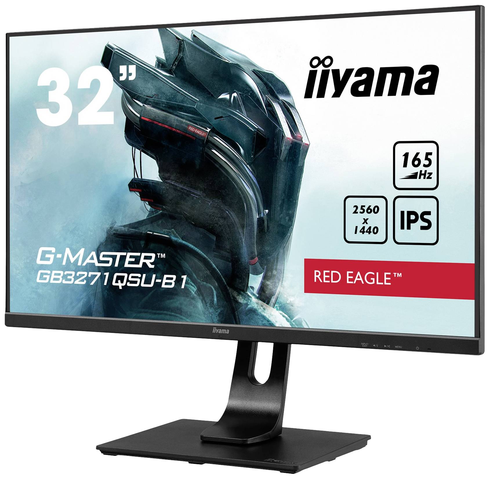 Iiyama G-MASTER Red Eagle GB3271QSU-B1 Gaming Monitor EEK F (A - G) 80 cm (31.5 Zoll) 2560 x 1440 Pixel 16:9 1 ms HDMI®, DisplayPort, USB-A (USB 3.0