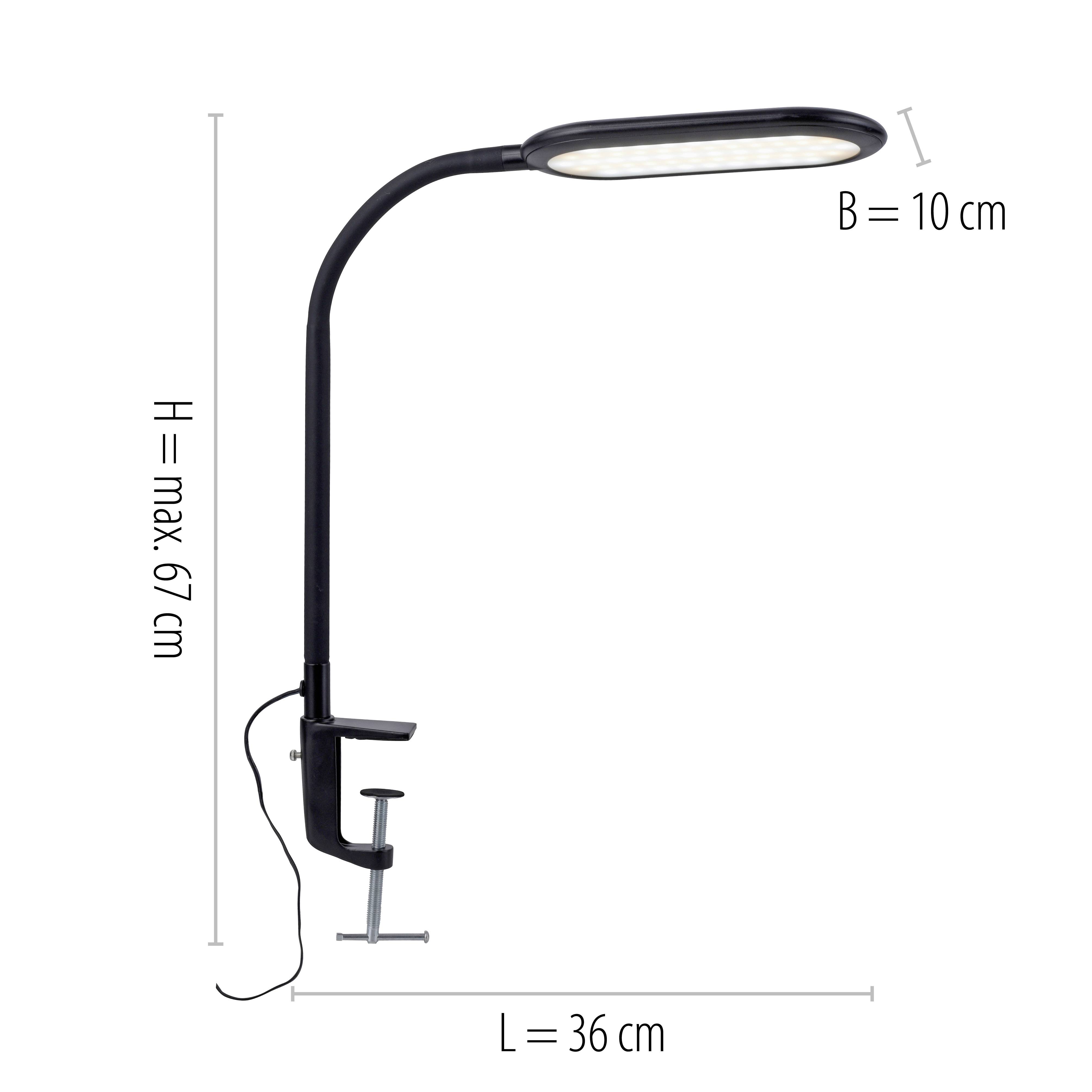 Just Light 14404-18 LED-Klemmleuchte 7.00 W Schwarz