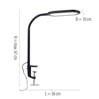 LeuchtenDirekt 14404-18 LED-Klemmleuchte 7.00W Schwarz LeuchtenDirekt 14404-18 LED-Klemmleuchte 7.00W Schwarz