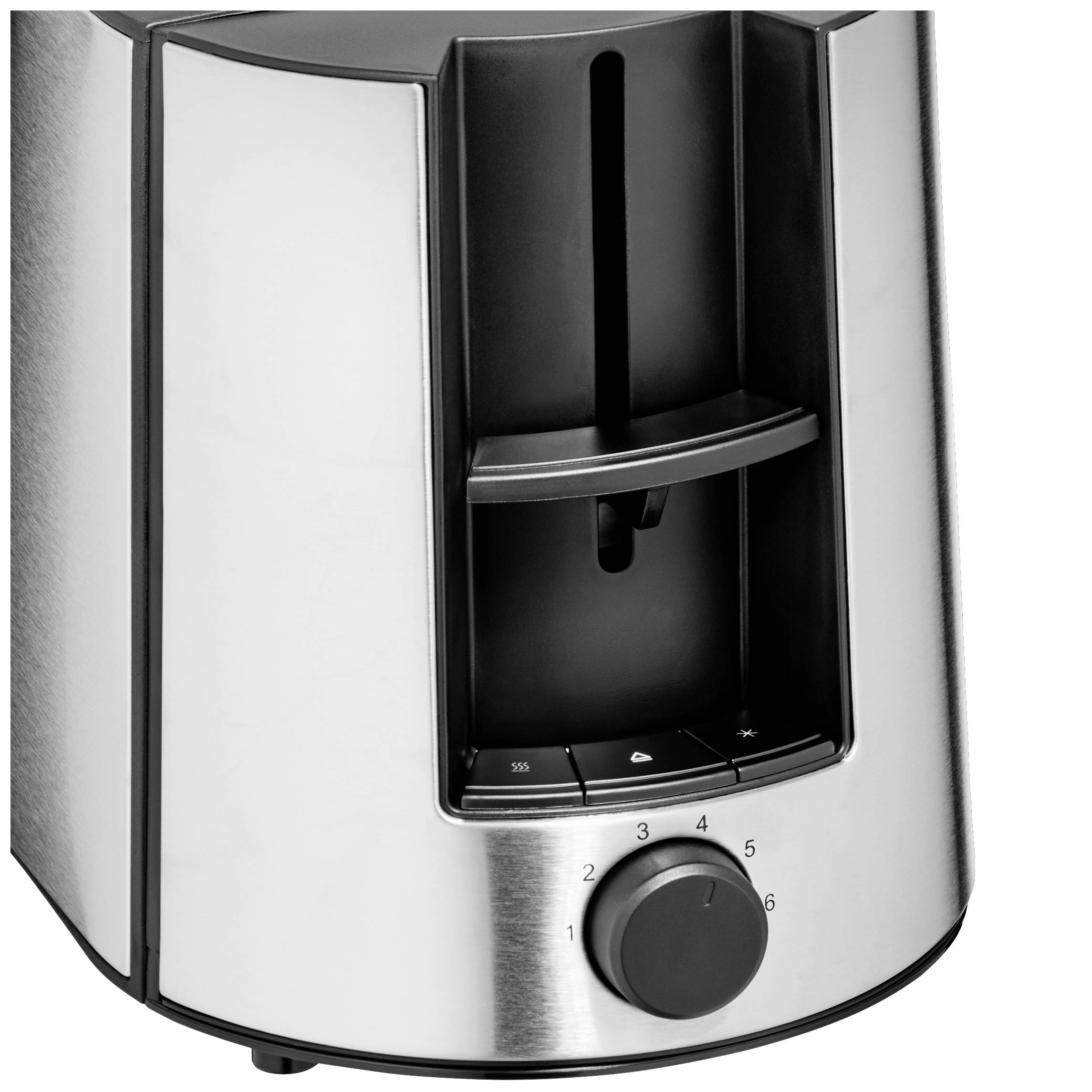 WMF Bueno 2-0414130011, 2 Scheibe(n), Schwarz, Silber, Edelstahl, Tasten, Niveau, Drehregler, CE, 870 W