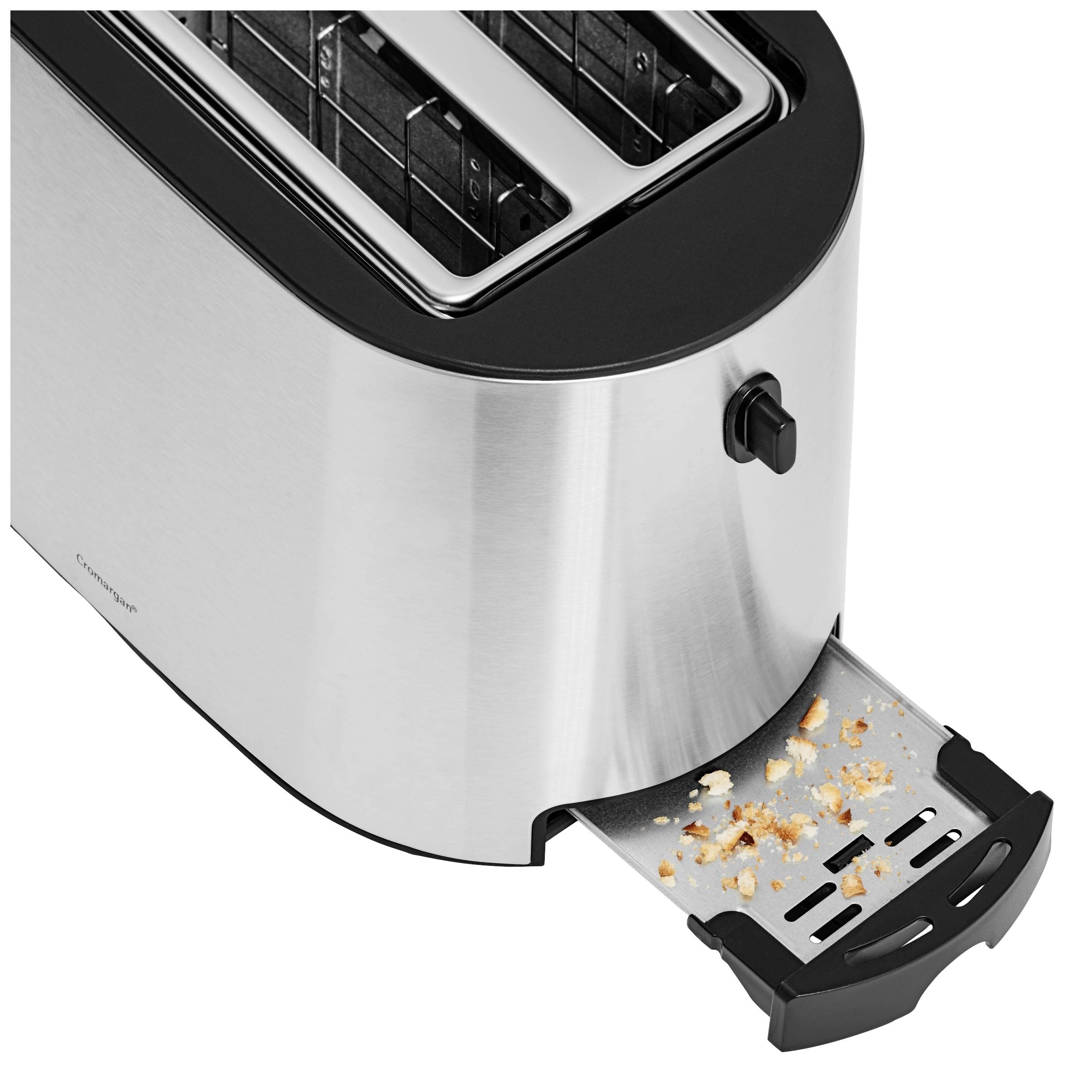 WMF Bueno 2-0414130011, 2 Scheibe(n), Schwarz, Silber, Edelstahl, Tasten, Niveau, Drehregler, CE, 870 W