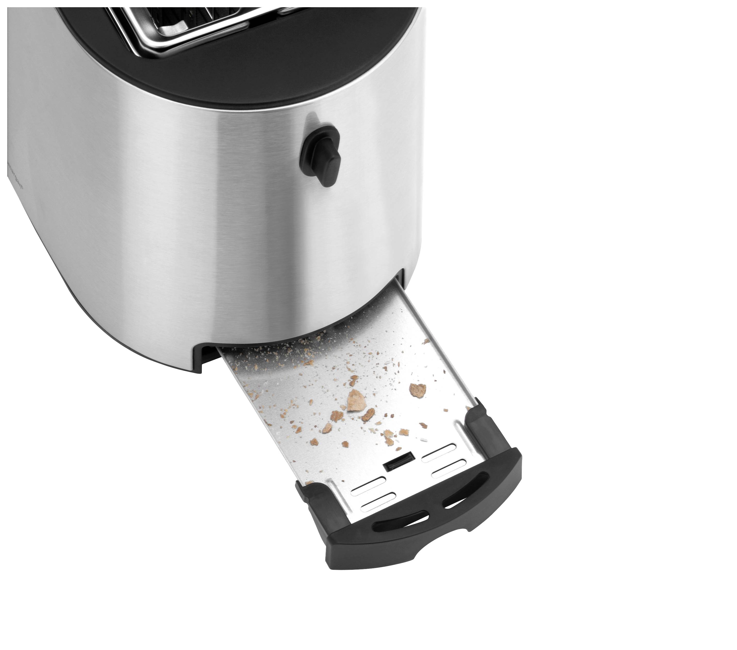 WMF Bueno 2-0414130011, 2 Scheibe(n), Schwarz, Silber, Edelstahl, Tasten, Niveau, Drehregler, CE, 870 W