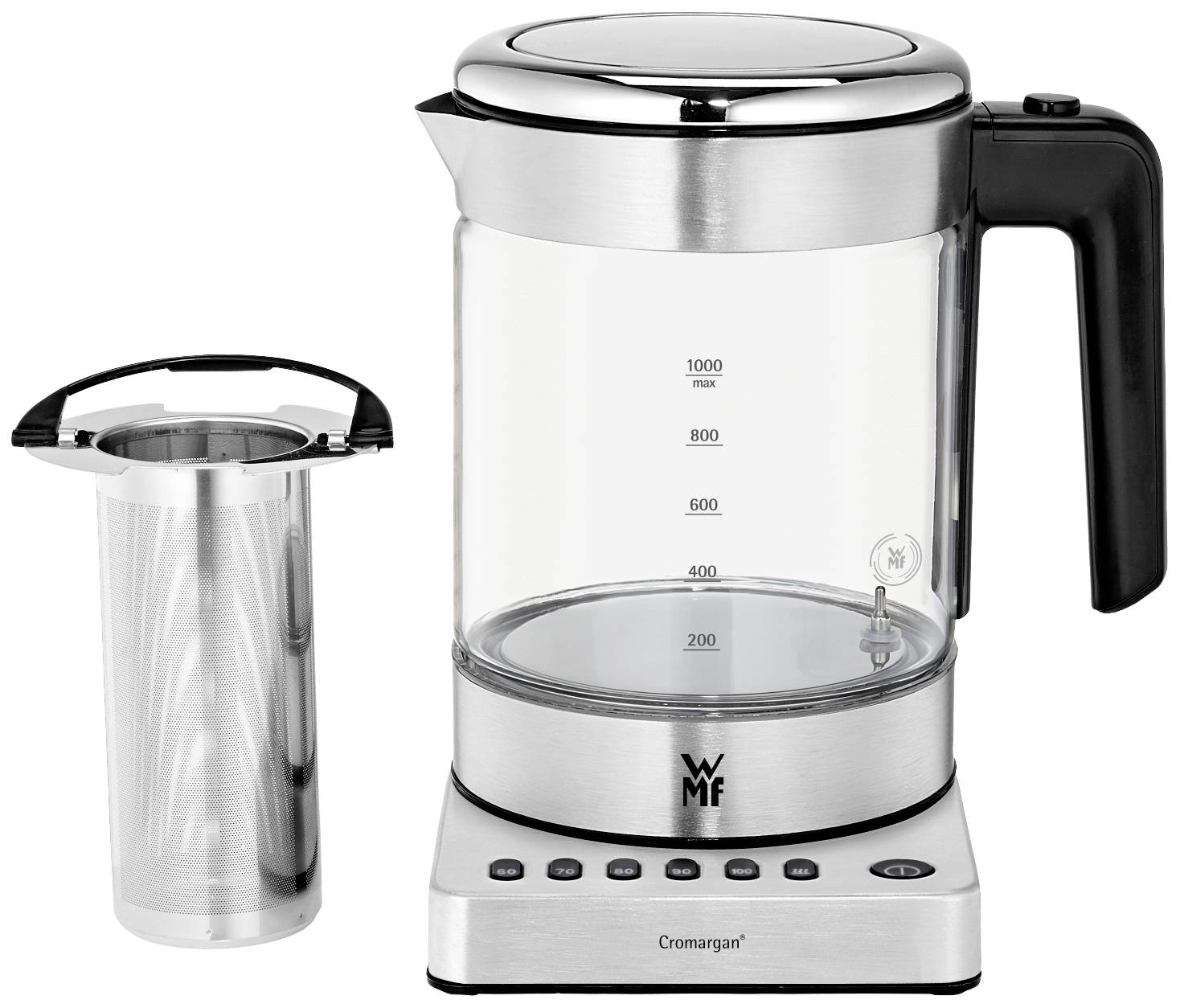 WMF KÜCHENminis Vario Wasserkocher Cromargan Fassungsvermögen: 1l