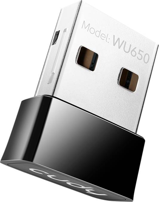 CUDY WU650, Kabellos, USB, WLAN, Wi-Fi 5 (802.11ac), 433 Mbit/s, Schwarz