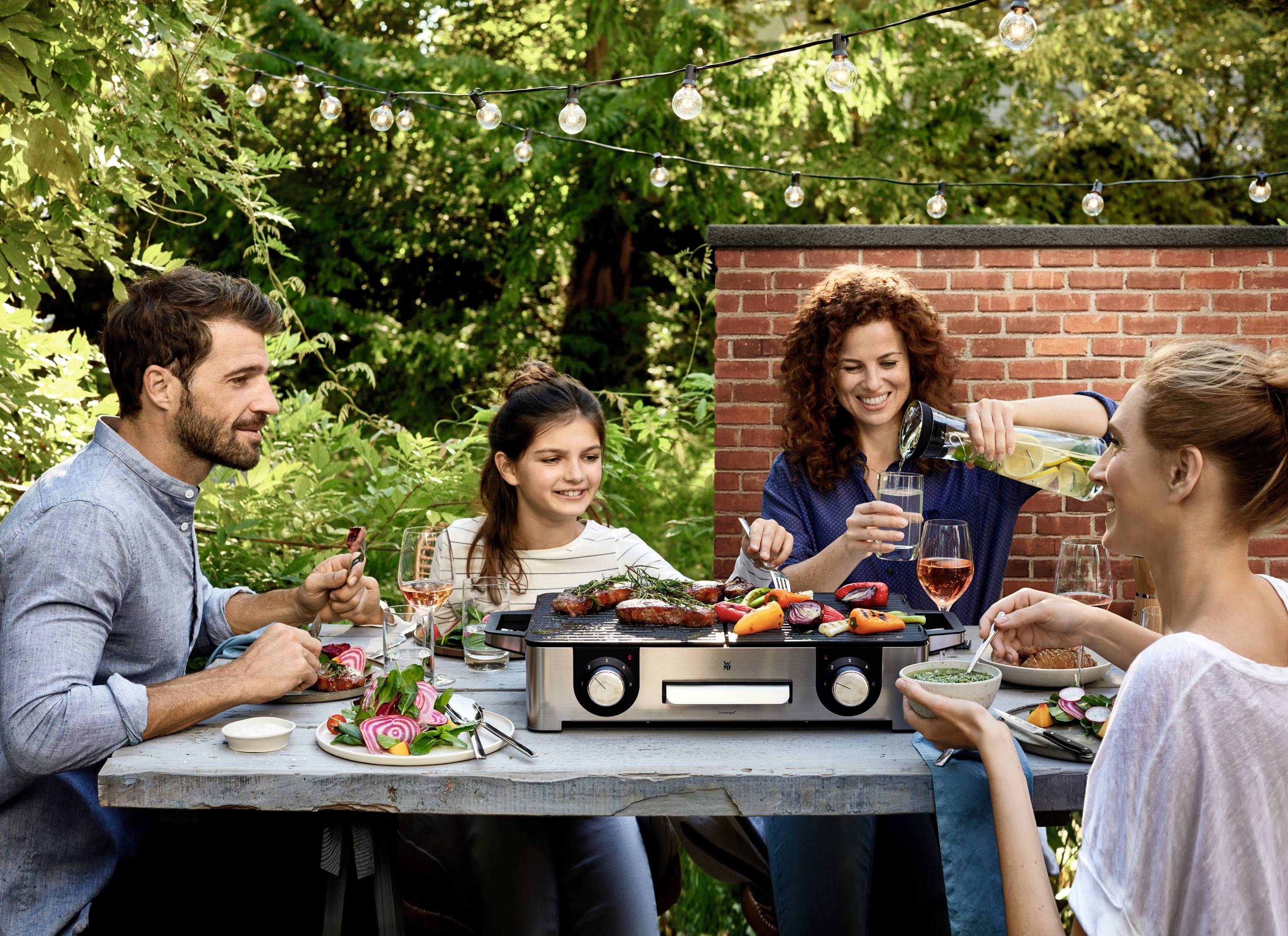 WMF Lono Master Elektro Tischgrill Antihaftbeschichtung Cromargan, Schwarz