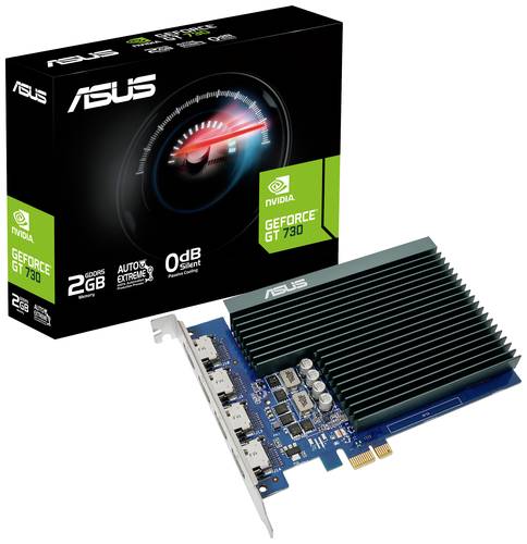 Asus Grafikkarte Nvidia GeForce GT730  2 GB GDDR5-RAM PCIe x1  HDMI® Passiv gekühlt