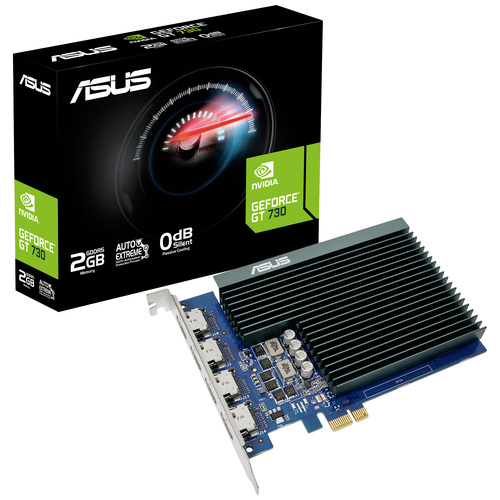 Asus Grafikkarte Nvidia GeForce GT730 2 GB GDDR5-RAM 4 x HDMI® Passiv gekühlt PCIe x1