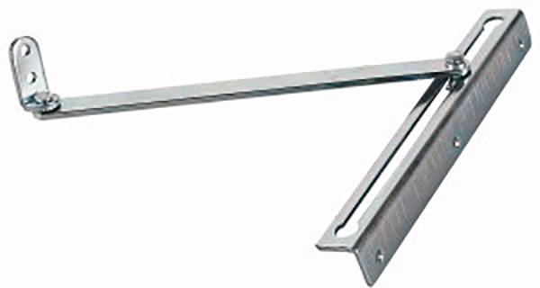 Abbildung eines verstellbaren Metall-Stützarms, verwendet zur Stabilisierung oder Halterung in verschiedenen Anwendungen.