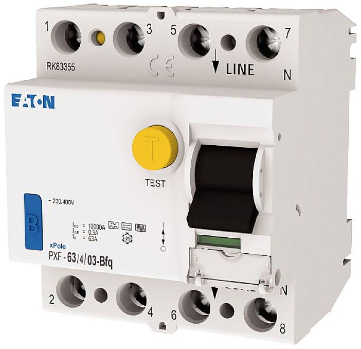 Eaton 300981 PXF-63/4/03-Bfq FI-Schutzschalter B 4polig 63 A 0.3 A 400 V/AC
