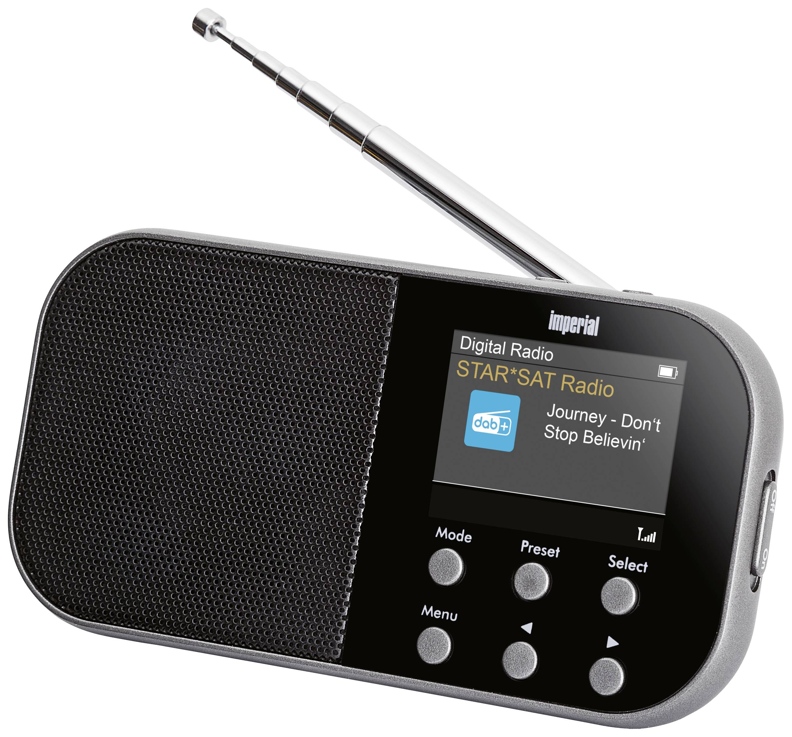 Imperial DABMAN 15 Taschenradio DAB+, UKW AUX Tastensperre, Weckfunktion, wiederaufladbar Anthrazit