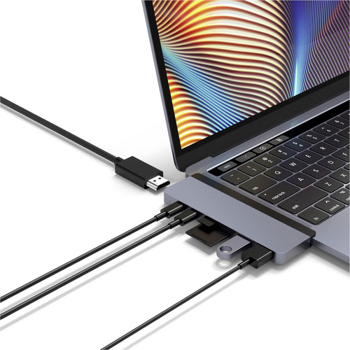HYPER Station d'accueil USB-C® HD28C Adapté aux marques (stations d'accueil pour ordinateurs portables): Apple MacBook