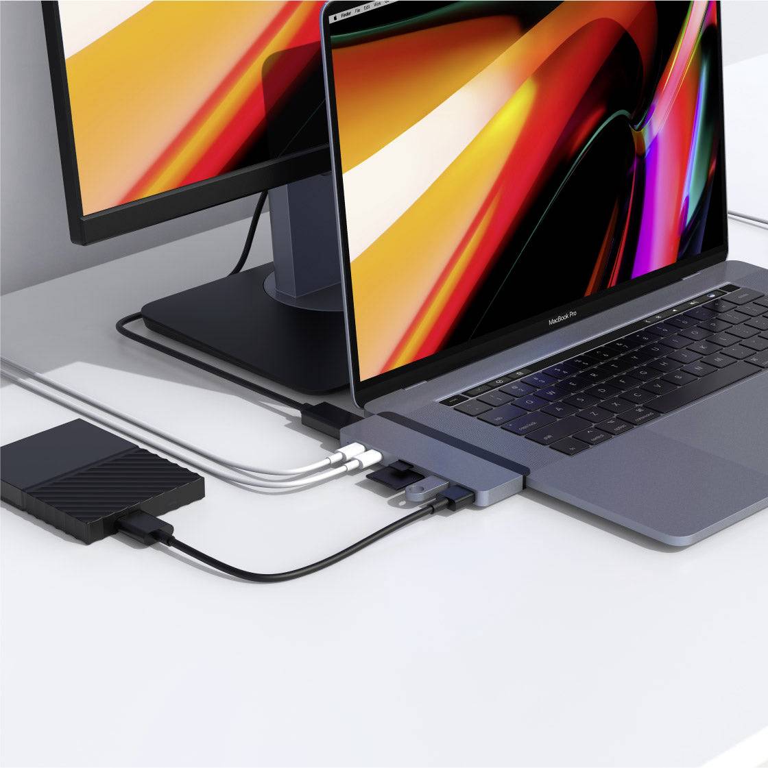 HYPER USB-C® Dockingstation HD28C Passend für Marke Dockingstations: Apple MacBook USB-C® Power Delivery