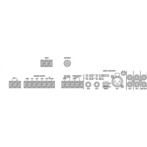 Monacor PA-812DAP ELA-Verstärker 120 W 1-Kanal 1-Zonen Monacor PA-812DAP ELA-Verstärker 120 W 1-Kanal 1-Zonen