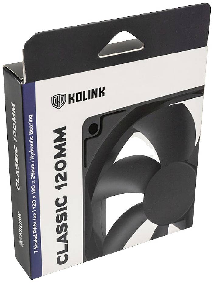 Kolink CLASSIC 120mm PC-Gehäuse-Lüfter Schwarz (B x H x T) 120 x 120 x 25 mm