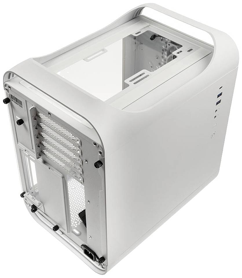 Bitfenix BFC-PM2-300-WWGSW-RP Micro-Tower Gehäuse, Gaming-Gehäuse Weiß