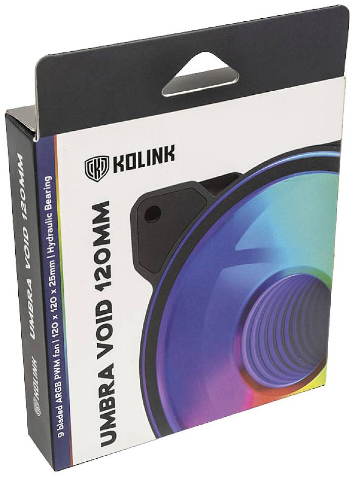 Kolink UMBRA VOID 120mm PC-Gehäuse-Lüfter Schwarz (B x H x T) 12.5 x 3 x 17mm