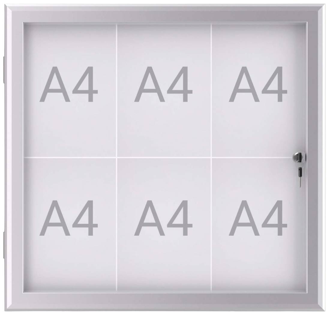 Maul Schaukasten MAULexcite Verwendung für Papierformat: 6 x DIN A4 regengeschützter Außenbereich 6653608 Aluminium Silber 1 St.