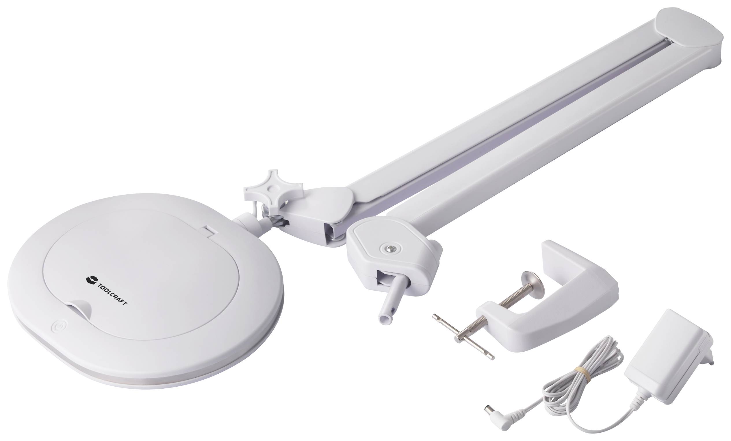 TOOLCRAFT TO-7497012 800lm LED Vergrößerungsleuchte mit Klemmvorrichtung 3D 1,75-fach Vergrößerungsfaktor=1.75 x 143mm 2021 Ener