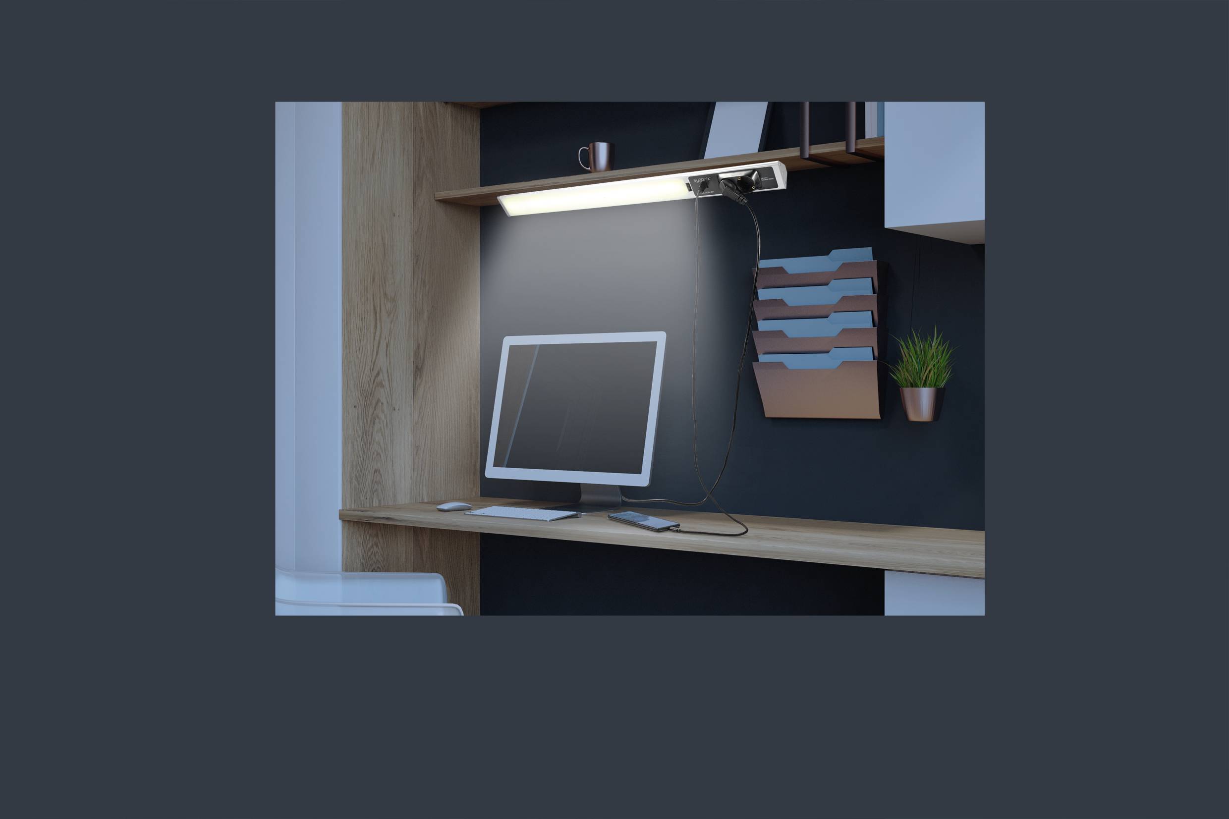 Sygonix LED-Unterbauleuchte SMD LED 18W Neutralweiß Silber, Weiß