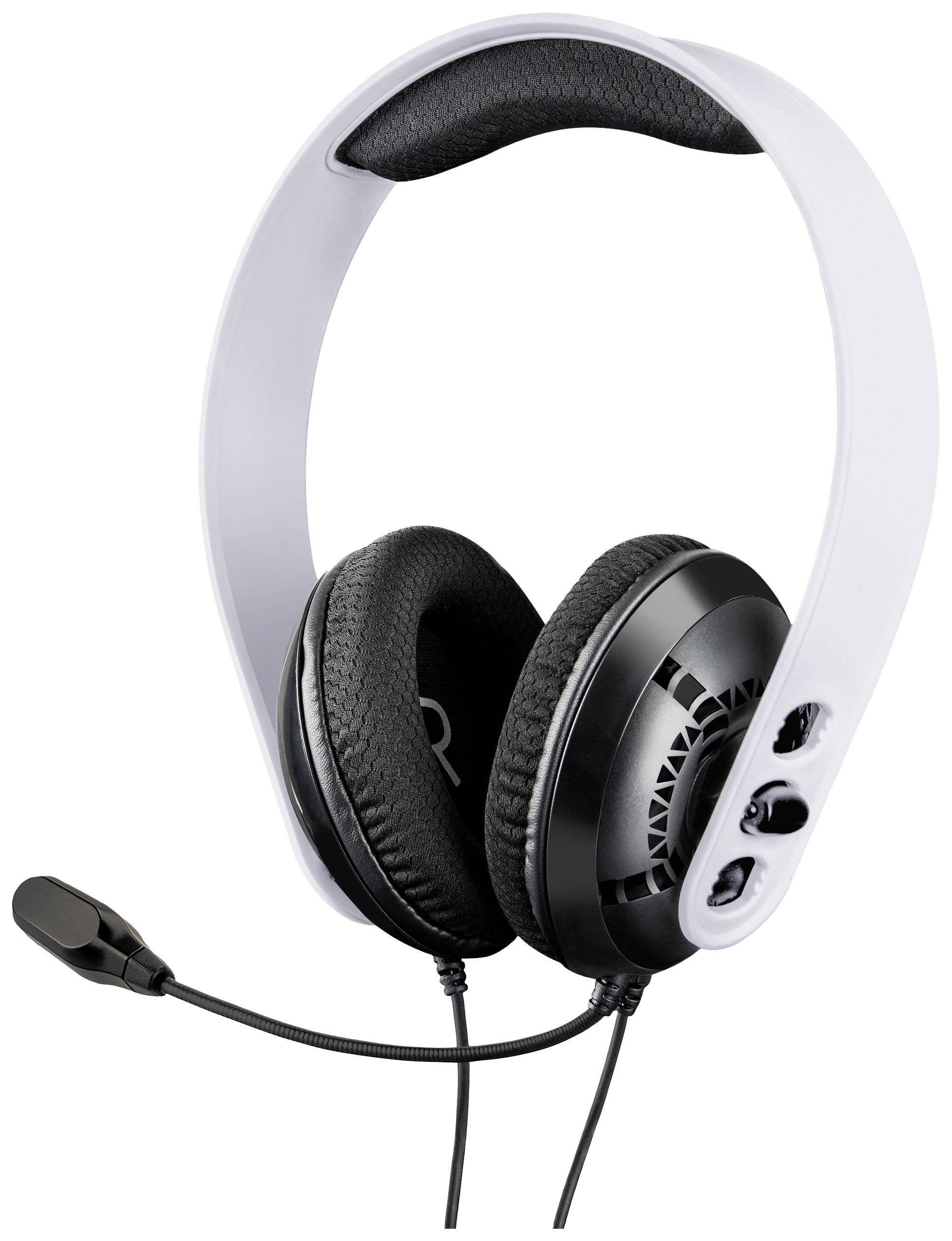Raptor Gaming H200 Gaming Over Ear Headset kabelgebunden Stereo Weiß Lautstärkeregelung, Mikrofon-Stummschaltung