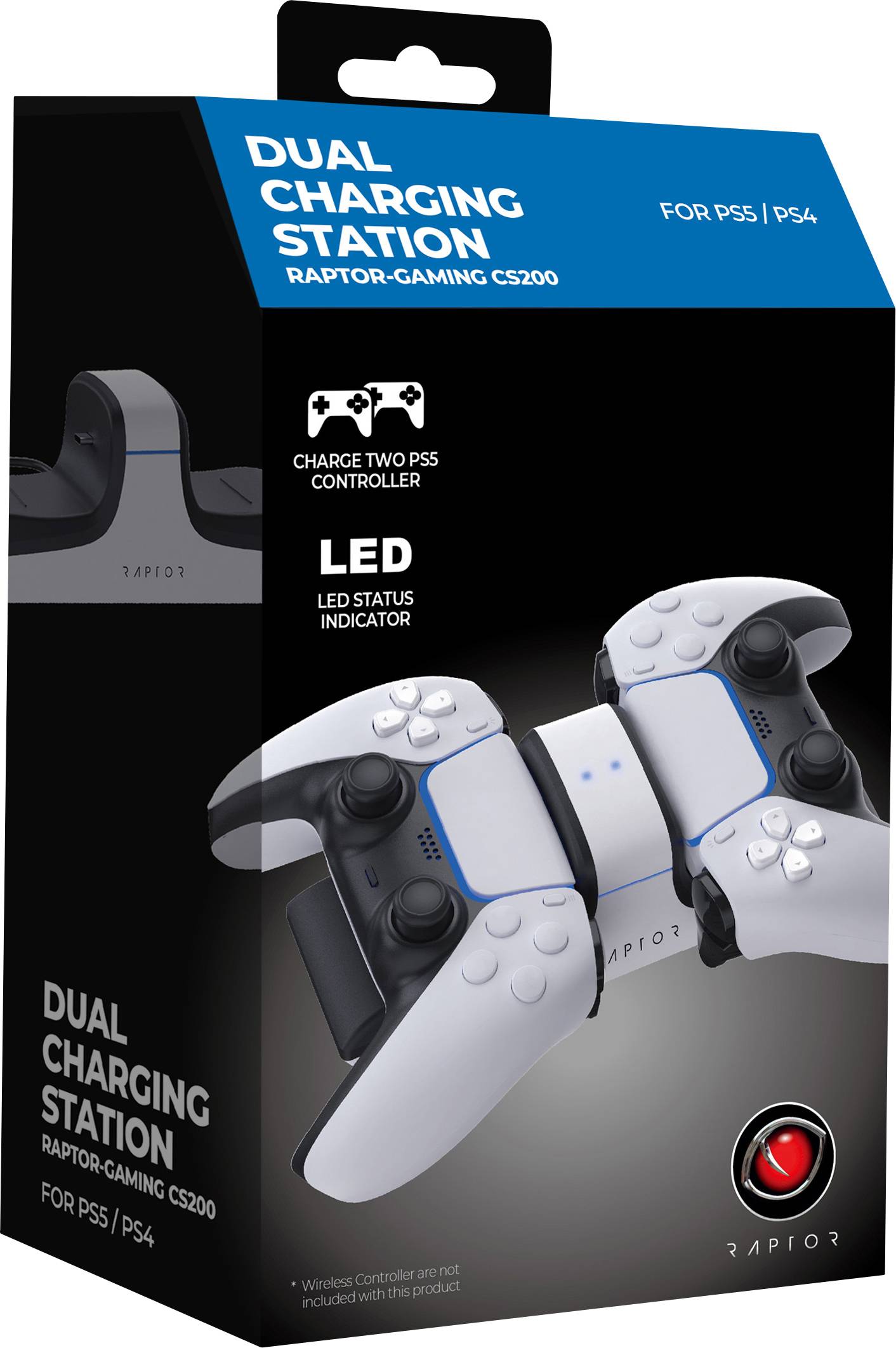 Raptor Gaming CS200 Controller-Ladestation PS5