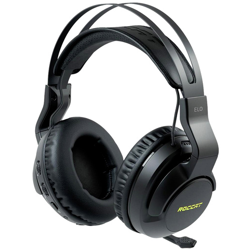 Roccat ELO AIR Gaming Over Ear Headset Funk 7.1 Surround Schwarz Mikrofon-Rauschunterdrückung, Noise Cancellin