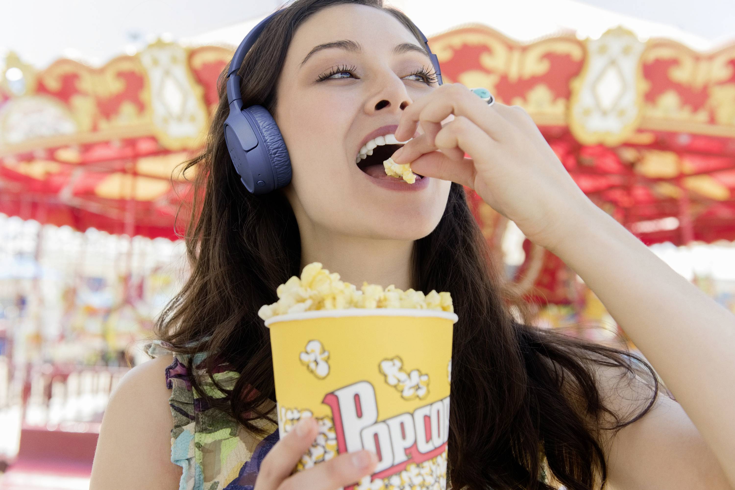 JBL Tune 510BT On Ear Kopfhörer Bluetooth® Blau Headset, Faltbar, Batterieladeanzeige, Mikrofon-Stummschaltung