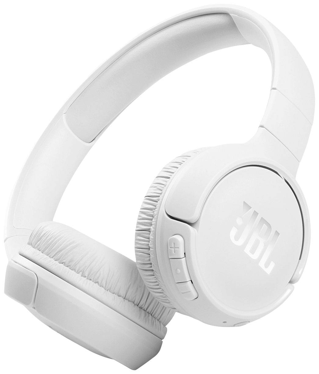 JBL Tune 510BT On Ear Kopfhörer Bluetooth® Weiß Headset, Faltbar, Batterieladeanzeige, Mikrofon-St