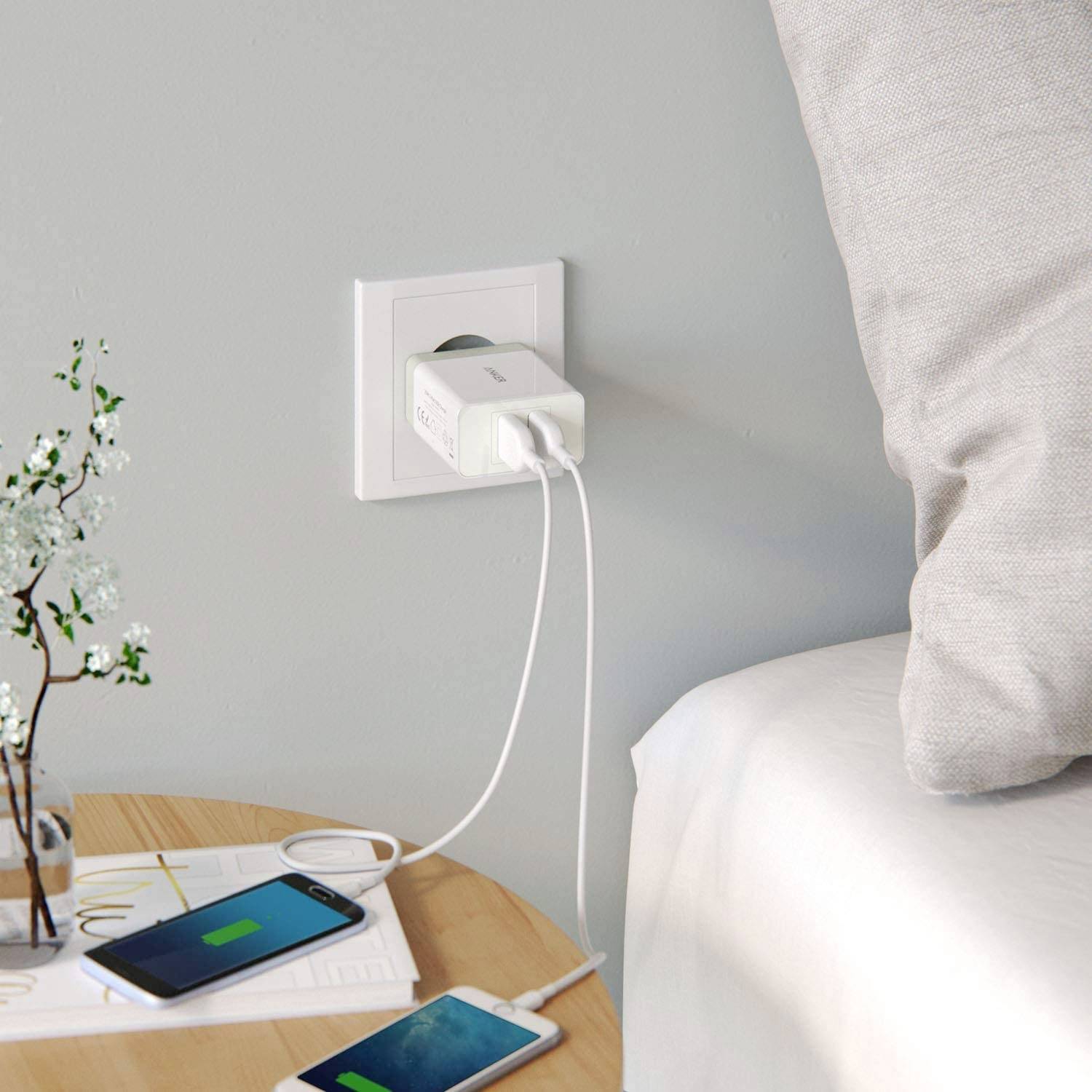 Anker 24W 2 Port USB Ladegerät 848061019124 USB-Ladegerät Innenbereich, Steckdose Ausgangsstrom (max.) 4.8A 2 x USB