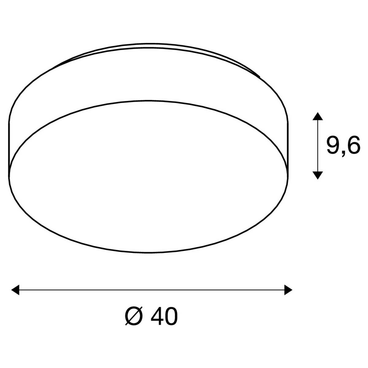 SLV 1002941 LIPSY ®50 LED-Deckenleuchte LED fest eingebaut 21W Weiß