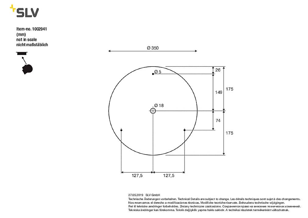 SLV 1002941 LIPSY ®50 LED-Deckenleuchte LED fest eingebaut 21W Weiß