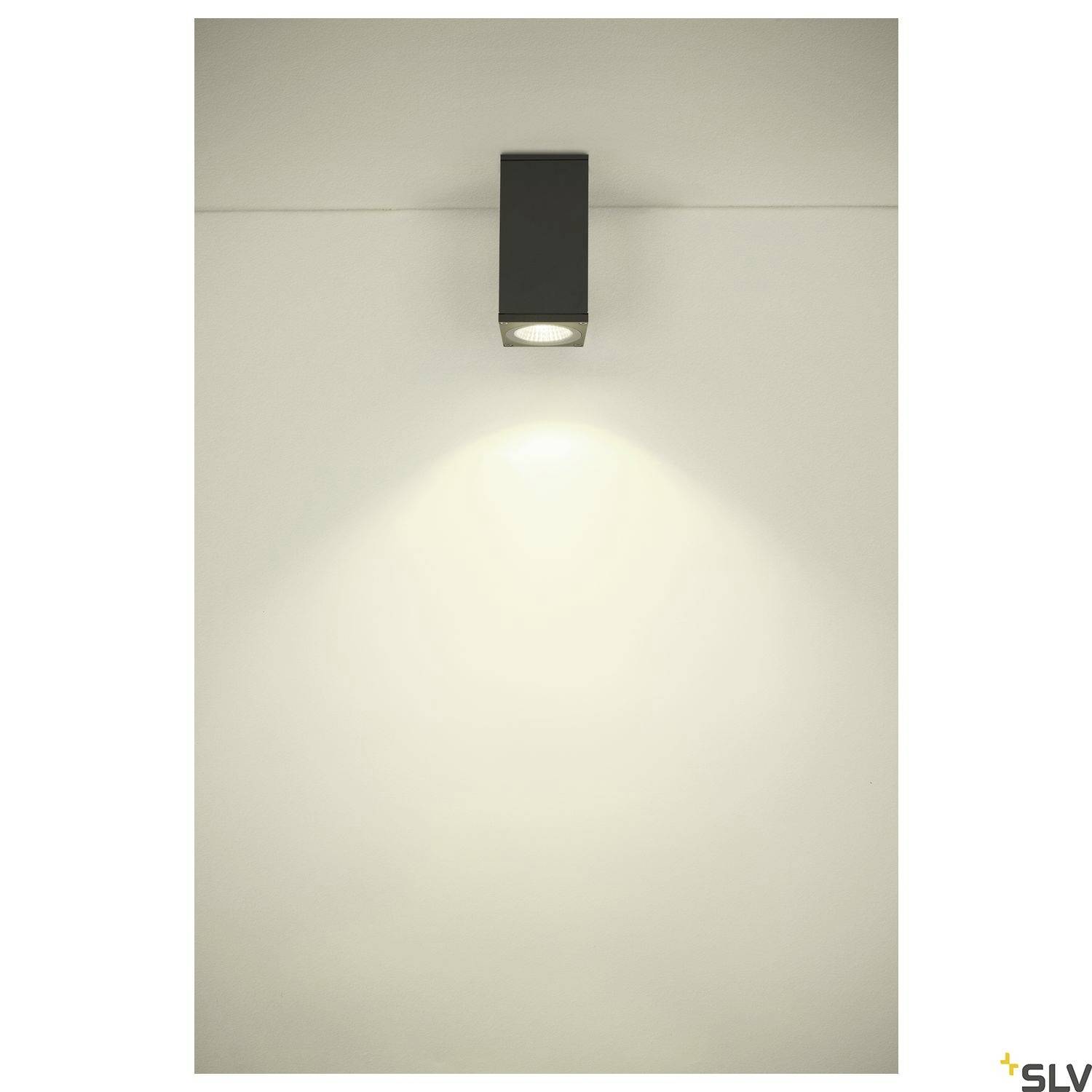 SLV 1003420 ENOLA SQUARE S LED-Deckenleuchte LED fest eingebaut 9W Anthrazit