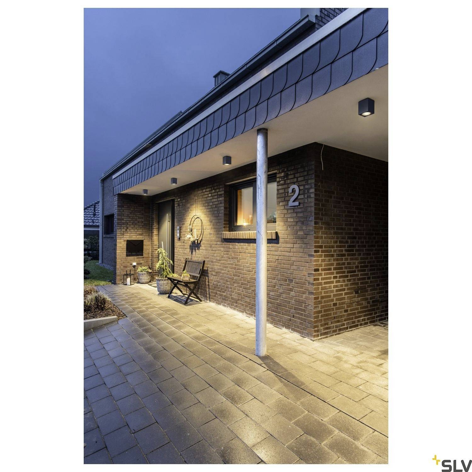 SLV 1003421 ENOLA SQUARE M LED-Deckenleuchte LED fest eingebaut 10W Anthrazit